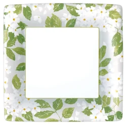 Caspari Engagement Party|Paper Dinner Plates|Blanc De Blancs Paper Dinner Plates in Grey - 8 Per Package