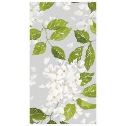 Caspari Engagement Party|Paper Guest Towels|Blanc De Blancs Paper Guest Towel Napkins in Grey - 15 Per Package