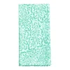 Caspari Summer Picnic|Easter|Block Print Leaves Cotton Dinner Napkins in Turquoise & Green - Set of 4