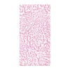 Caspari Cloth & Linen Napkins|Block Print Leaves Cotton Dinner Napkins in Fuchsia & White - Set of 4, Three Sets