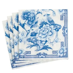 Caspari Thanksgiving|Paper Luncheon Napkins|Blue & White Paper Luncheon Napkins - 20 Per Package