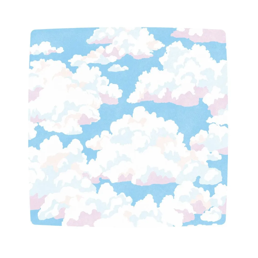 Caspari Birthday|Paper Salad And Dessert Plates|Blue Skies Square Paper Salad & Dessert Plates - 8 Per Package