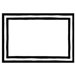 Caspari Graduation Celebration|Halloween|Border Stripe Place Cards in Black Foil - 8 Per Package