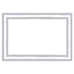 Caspari Christmas Place Cards|Baby Shower|Border Stripe Place Cards in Silver Foil - 8 Per Package