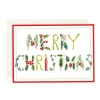 Caspari Christmas And Holiday Cards|Boxed Holiday Cards|Botanical Merry Christmas Small Boxed Christmas Cards - 15 Cards & 15 Envelopes