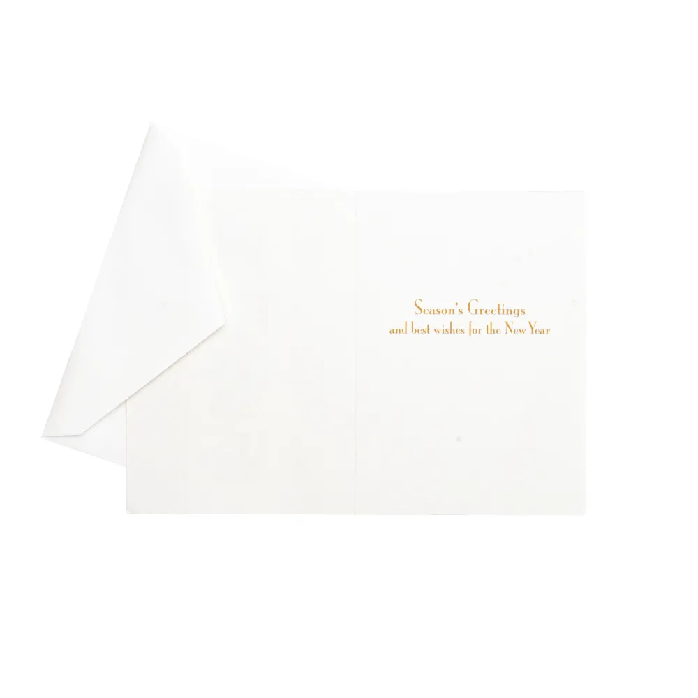 Caspari Christmas And Holiday Cards|Boxed Holiday Cards|Botanical Noel And Fretwork Small Boxed Christmas Cards - includes 15 cards & envelopes