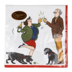 Caspari Paper Cocktail Napkins|Bottoms Up Cocktail Napkins - 20 Per Package