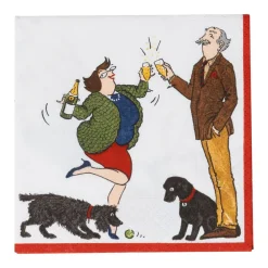 Caspari Paper Cocktail Napkins|Bottoms Up Cocktail Napkins - 20 Per Package