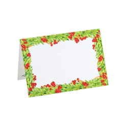 Caspari Christmas Place Cards|Place Cards|Boxwood Trellis Place Cards - 8 Per Package