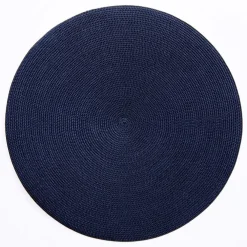 Deborah Rhodes Hanukkah|Placemats|Braided Round Placemat in Navy - 1 Each