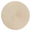 Deborah Rhodes Christmas Placemats & Coasters|Summer Picnic|Braided Round Placemat in Ivory & Dust - 1 Each