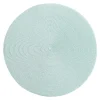 Deborah Rhodes Baby Shower|Fourth Of July|Braided Round Placemat in Silver & Aqua - 1 Each