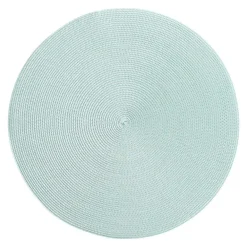 Deborah Rhodes Baby Shower|Fourth Of July|Braided Round Placemat in Silver & Aqua - 1 Each