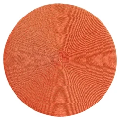 Deborah Rhodes Placemats|Paper Placemats|Braided Round Placemat in Terracotta - 1 Each