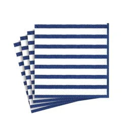 Caspari Paper Cocktail Napkins|Bretagne Paper Cocktail Napkins in Blue - 20 Per Package