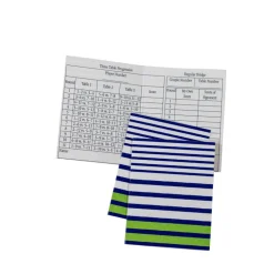 Caspari Bridge|Breton Stripe Bridge Tally Sheets - 12 per Package