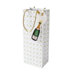 Caspari Christmas Gift & Bottle Bags|Cocktail Party|Bubbly Wine & Bottle Gift Bag - 1 Each