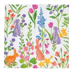 Caspari Easter|Paper Cocktail Napkins|Bunny Field Cocktail Napkins - 20 Per Package