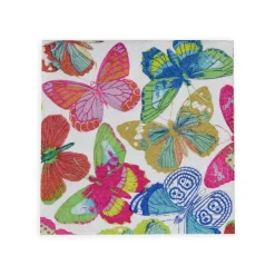 Caspari Paper Cocktail Napkins|Butterflies Bright Paper Cocktail Napkins - 20 Per Package