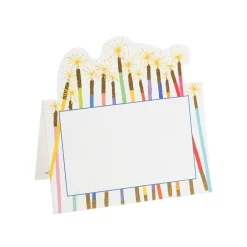 Caspari Birthday|Place Cards|Candles Place Cards Die Cut Package 8 In