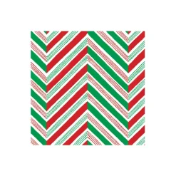 Caspari Christmas Napkins|Paper Cocktail Napkins|Candy Cane Stripes Paper Cocktail Napkins - 20 Per Package