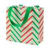 Caspari Christmas Gift & Bottle Bags|Gift & Bottle Bags|Candy Cane Stripes Small Square Gift Bag - 1 Each