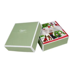 Caspari Christmas Napkins|Boxed Cocktail Napkins|Caroling Pets Boxed Paper Cocktail Napkins - 40 Per Box