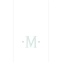 Personalization by Caspari Mother'S Day|Initial Napkins|Caspari Antique Robin's Egg Single Initial Guest Towel Napkins - 24 Per Box