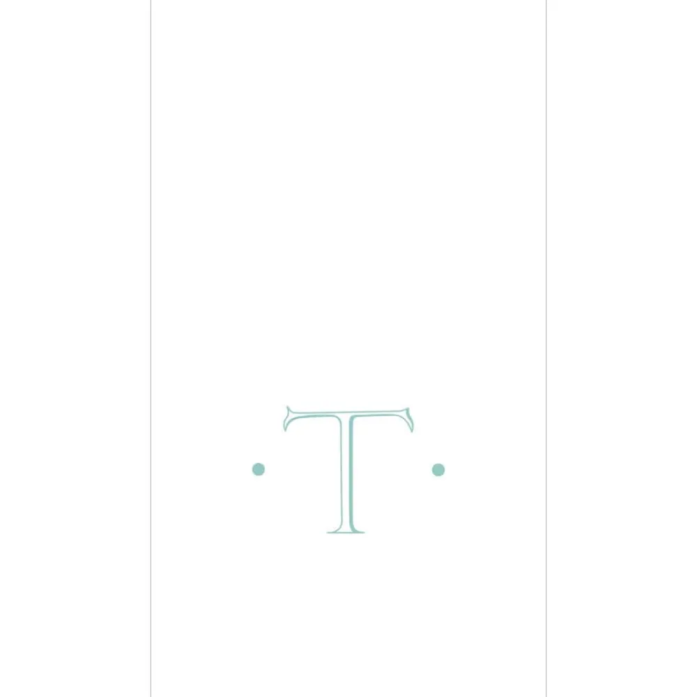 Personalization by Caspari Mother'S Day|Initial Napkins|Caspari Antique Robin's Egg Single Initial Guest Towel Napkins - 24 Per Box