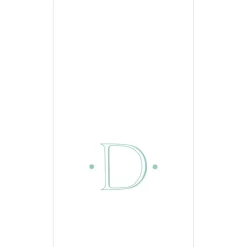 Personalization by Caspari Mother'S Day|Initial Napkins|Caspari Antique Robin's Egg Single Initial Guest Towel Napkins - 24 Per Box