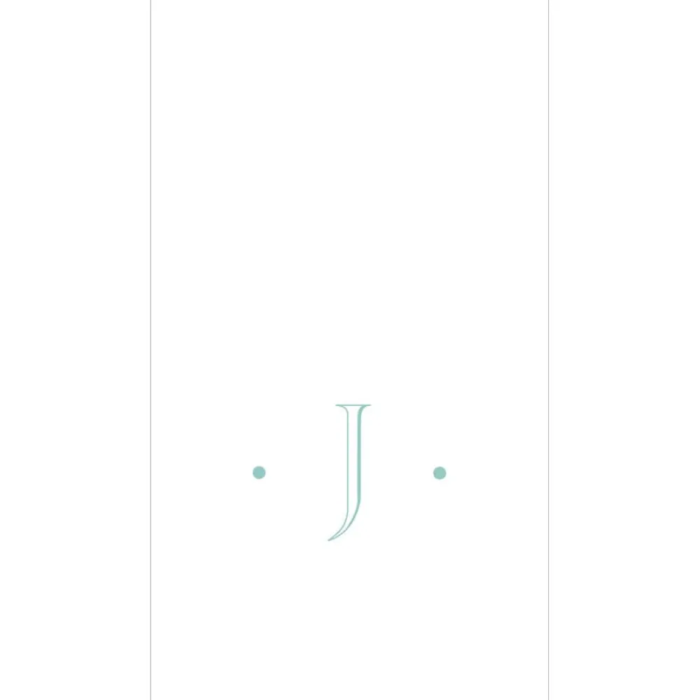 Personalization by Caspari Mother'S Day|Initial Napkins|Caspari Antique Robin's Egg Single Initial Guest Towel Napkins - 24 Per Box