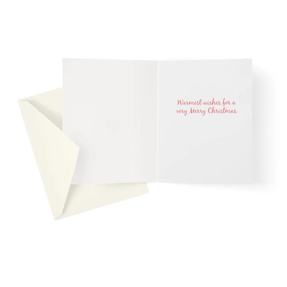 Caspari Christmas And Holiday Cards|Boxed Holiday Cards|Cat And Dog At Window Petite Boxed Christmas Cards - includes 15 cards & envelopes