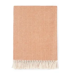 Sferra Throws & Tote Bags|Celine Herringbone Throw in Paprika