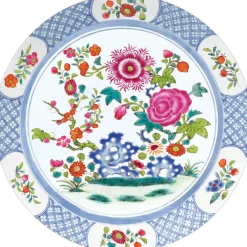 Caspari Paper Placemats|Chinese Floral Porcelain Round Paper Placemats - 12 Per Package