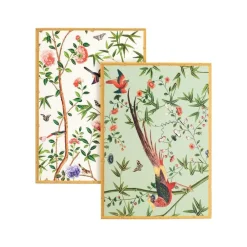 Caspari Note Cards|Chinese Wallpaper Boxed Note Cards in Blue - 8 Note Cards & 8 Envelopes