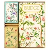 Caspari Mother'S Day|Bridge|Chinese Wallpaper Bridge Gift Set in Blue - 2 Playing Card Decks & 2 Score Pads