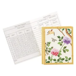 Caspari Bridge|Chinese Wallpaper Bridge Tally Sheets in Blue - 12 Per Package