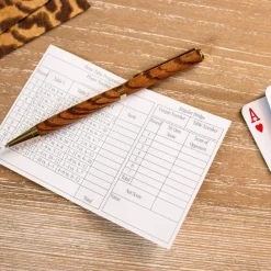 Caspari Bridge|Chinese Wallpaper Bridge Tally Sheets in Blue - 12 Per Package