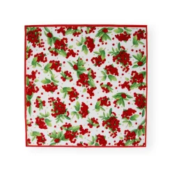 Caspari Christmas Napkins|Paper Dinner Napkins|Christmas Berry Paper Dinner Napkins in Red - 20 Per Package