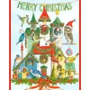 Caspari Christmas And Holiday Cards|Boxed Holiday Cards|Christmas Birdhouse Classic Boxed Christmas Cards - includes 15 cards & envelopes