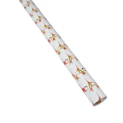 Caspari Christmas Wrapping Paper|Wrapping Paper|Christmas Can Can Ivory Gift Wrapping Paper - 30" x 8'