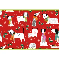 Caspari Christmas And Holiday Cards|Boxed Holiday Cards|Christmas Canines Classic Boxed Christmas Cards - includes 15 cards & envelopes