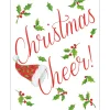 Caspari Gift Tags & Enclosure Cards|Christmas Cheer Enclosure Cards & Envelopes - 4 Mini Cards & 4 Envelopes