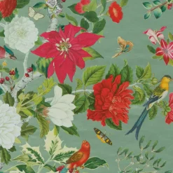 Caspari Christmas Wrapping Paper|Christmas Chinoiserie Celadon Foil Roll Wrap - includes 1 Roll Wrap