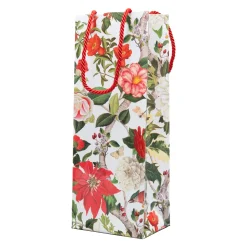 Caspari Christmas Gift & Bottle Bags|Gift & Bottle Bags|Christmas Chinoiserie Gift Bags - includes 1 Gift Bags