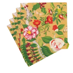 Caspari Paper Luncheon Napkins|Christmas Chinoiserie Gold Luncheon Napkins - includes 20 Luncheon Napkins