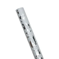 Caspari Christmas Wrapping Paper|Christmas Chinoiserie Silv & Wht Foil Roll Wrap - includes 1 Roll