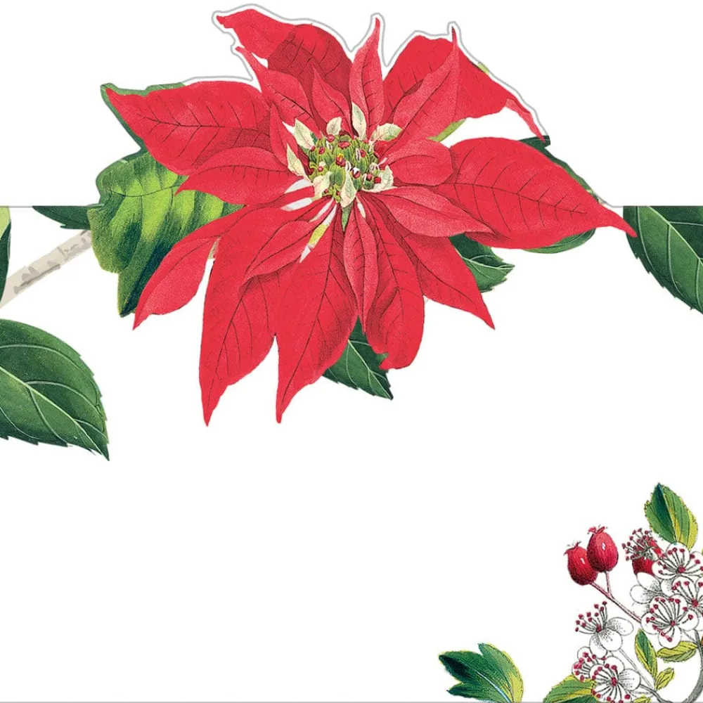 Caspari Place Cards|Christmas Chinoiserie White Place Cards - includes 8 Cards