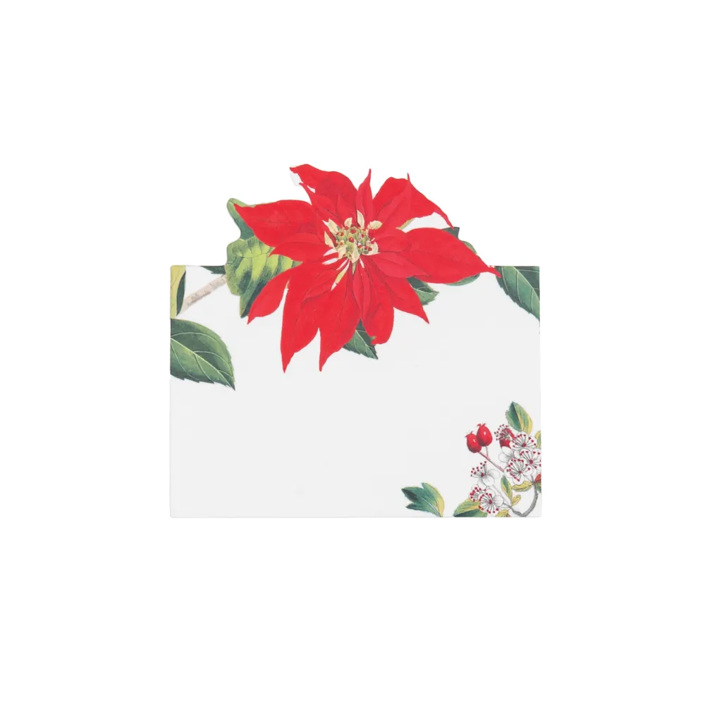 Caspari Place Cards|Christmas Chinoiserie White Place Cards - includes 8 Cards
