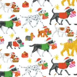 Caspari Christmas Wrapping Paper|Wrapping Paper|Christmas Delivery Gift Wrapping Paper in White High-Gloss - 30